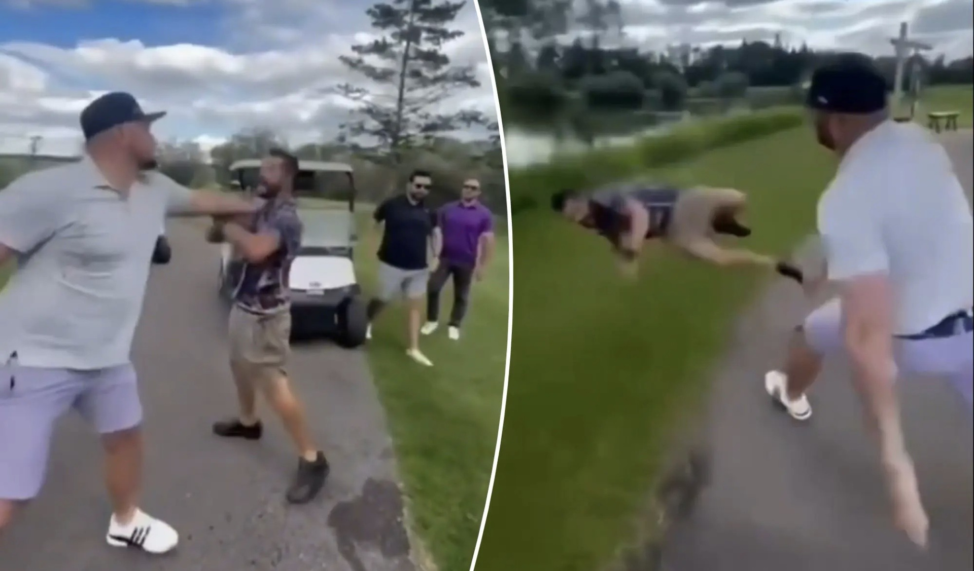 Video: Golfer bị ném xuống hồ vì tranh cãi về tốc độ chơi