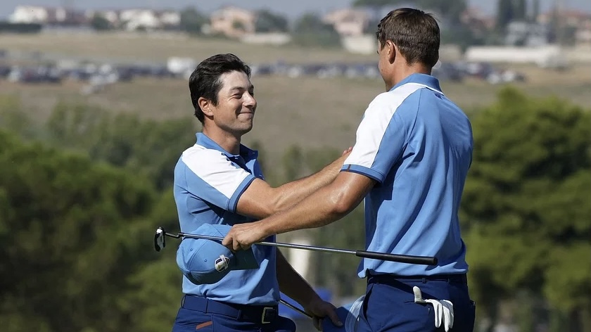 Ryder Cup: Viktor Hovland ấn tượng với màn trình diễn của tân binh Ludvig Aberg