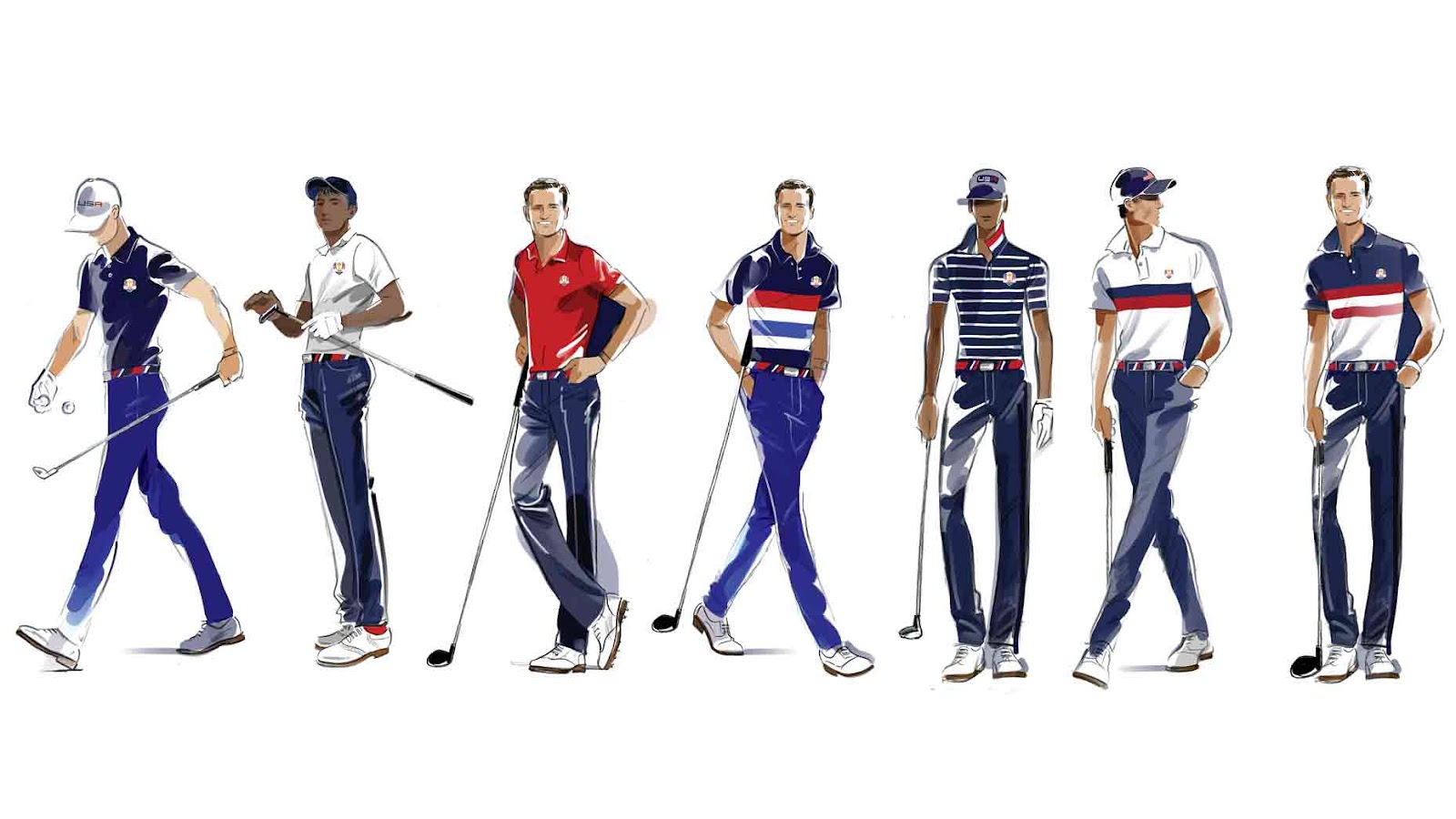 Đồng phục bắt mắt của tuyển Mỹ tại Ryder Cup 2023