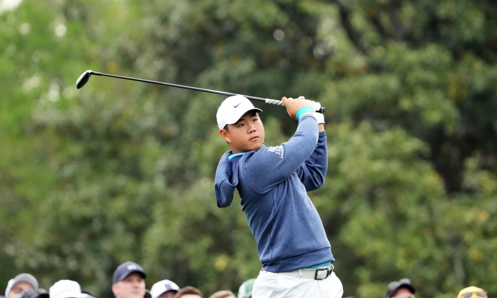 Tom Kim tận hưởng vòng đấu tập The Masters cùng Tiger Woods và Rory McIlroy